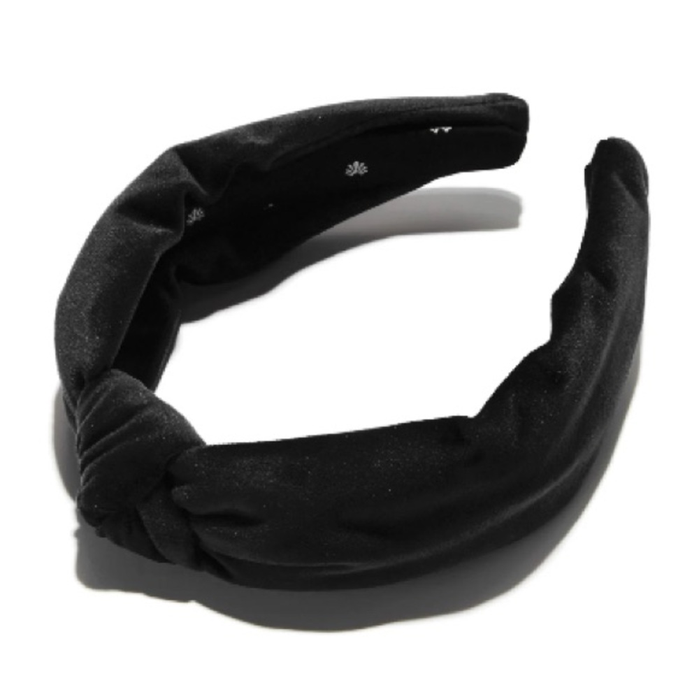 Lele Sadoughi JET VELVET KNOTTED HEADBAND